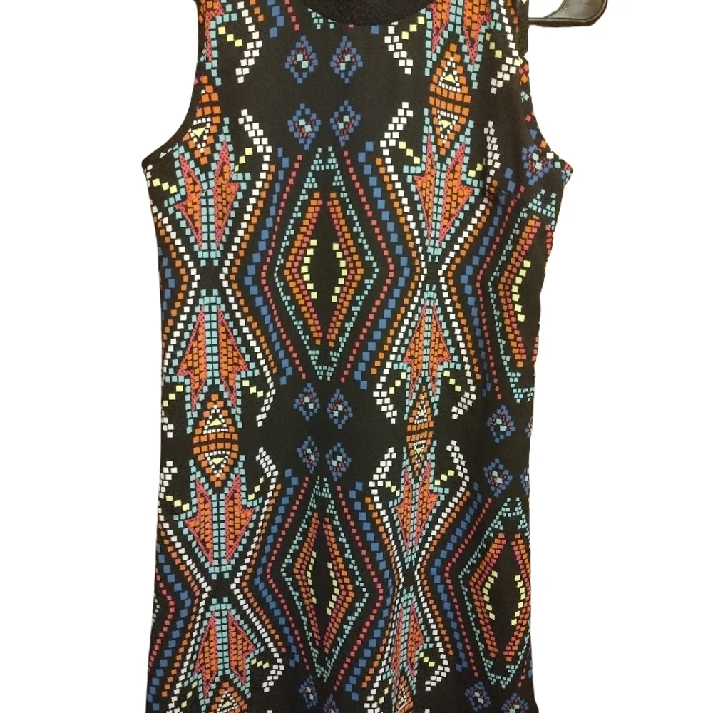 Xhilaration Multicolor Geometric Sleeveless Dress - Picture 1 of 5